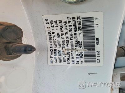 Zdjęcie 12 z 12 samochodu: 2020 HONDA INSIGHT EX VIN:19XZE4F5XLE004555 - miniatura