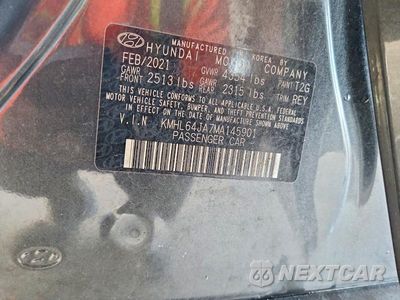 Zdjęcie 12 z 12 samochodu: 2021 HYUNDAI SONATA SEL VIN:KMHL64JA7MA145901 - miniatura