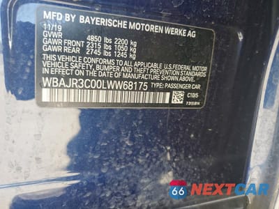 Zdjęcie 12 z 12 samochodu: 2020 BMW 530 I VIN:WBAJR3C00LWW68175 - miniatura