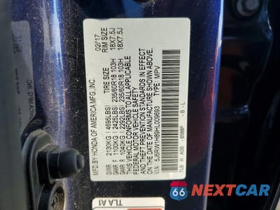 Zdjęcie 13 z 13 samochodu: 2017 HONDA CR-V EXL VIN:5J6RW1H89HL009693 - miniatura