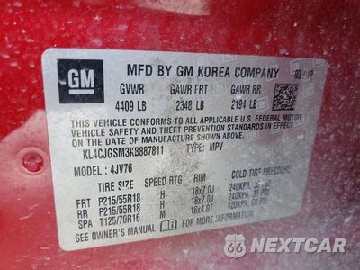 Zdjęcie 13 z 13 samochodu: 2019 BUICK ENCORE ESSENCE VIN:KL4CJGSM3KB887811 - miniatura