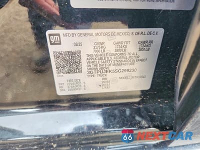 Zdjęcie 12 z 12 samochodu: 2025 GMC SIERRA K1500 ELEVATION-L VIN:3GTPUJEK5SG299230 - miniatura