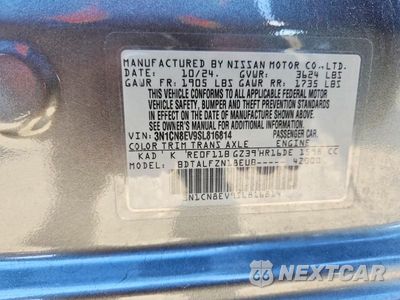 Zdjęcie 12 z 12 samochodu: 2025 NISSAN VERSA SV VIN:3N1CN8EV9SL816814 - miniatura
