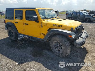 Czwarte zdjęcie samochodu z boku: 2021 JEEP WRANGLER UNLIMITED SPORT VIN:1C4HJXDG8MW542465 - miniatura