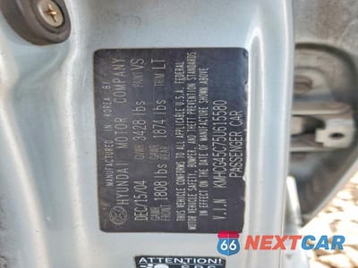 Zdjęcie 12 z 12 samochodu: 2005 HYUNDAI ACCENT GLS VIN:KMHCG45C75U615580 - miniatura