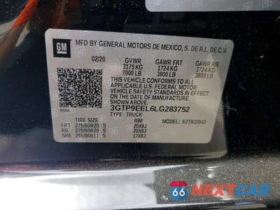 Zdjęcie 12 z 12 samochodu: 2020 GMC SIERRA K1500 AT4 VIN:3GTP9EEL6LG283752 - miniatura