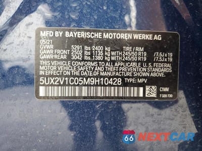 Zdjęcie 14 z 14 samochodu: 2021 BMW X4 XDRIVE30I VIN:5UX2V1C05M9H10428 - miniatura