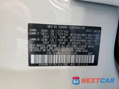 Zdjęcie 13 z 13 samochodu: 2024 SUBARU ASCENT ONYX EDITION VIN:4S4WMAHD0R3458690 - miniatura