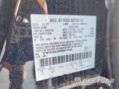 Zdjęcie 13 z 13 samochodu: 2022 FORD MUSTANG MACH-E PREMIUM VIN:3FMTK3SU8NMA11448 - miniatura