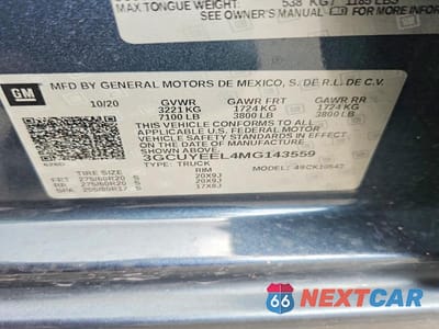 Zdjęcie 12 z 12 samochodu: 2021 CHEVROLET SILVERADO K1500 RST VIN:3GCUYEEL4MG143559 - miniatura