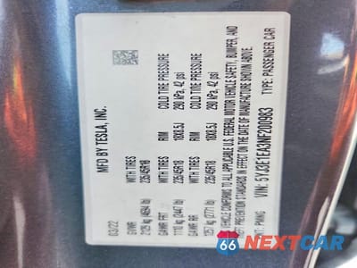 Zdjęcie 12 z 12 samochodu: 2022 TESLA MODEL 3 VIN:5YJ3E1EA3NF200983 - miniatura