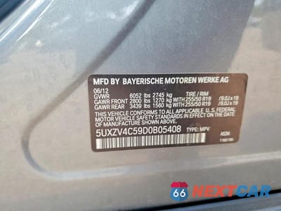 Zdjęcie 12 z 12 samochodu: 2013 BMW X5 XDRIVE35I VIN:5UXZV4C59D0B05408 - miniatura