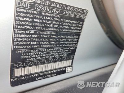 Zdjęcie 13 z 13 samochodu: 2021 LAND ROVER RANGE ROVER SPORT HSE DYNAMIC VIN:SALWR2SE7MA772735 - miniatura