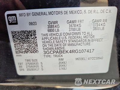 Zdjęcie 12 z 12 samochodu: 2024 CHEVROLET SILVERADO C1500 CUSTOM VIN:3GCPABEK4RG107417 - miniatura
