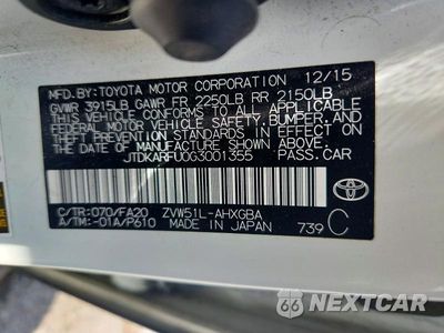 Zdjęcie 12 z 12 samochodu: 2016 TOYOTA PRIUS THREE VIN:JTDKARFU0G3001355 - miniatura