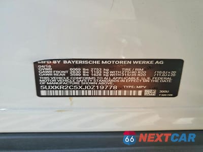 Zdjęcie 13 z 13 samochodu: 2018 BMW X5 SDRIVE35I VIN:5UXKR2C5XJ0Z19778 - miniatura