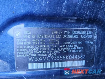 Zdjęcie 12 z 12 samochodu: 2008 BMW 328 XI VIN:WBAVC93558K044582 - miniatura