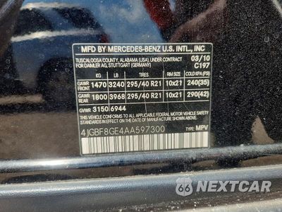 Zdjęcie 13 z 13 samochodu: 2010 MERCEDES-BENZ GL 550 4MATIC VIN:4JGBF8GE4AA597300 - miniatura