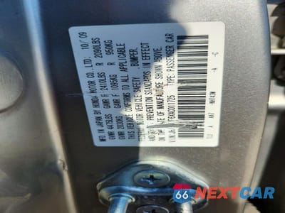 Zdjęcie 12 z 12 samochodu: 2010 ACURA TSX VIN:JH4CU2F6XAC011725 - miniatura
