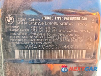 Zdjęcie 13 z 13 samochodu: 1995 BMW 325 IC AUTOMATIC VIN:WBABJ6329SJD44350 - miniatura