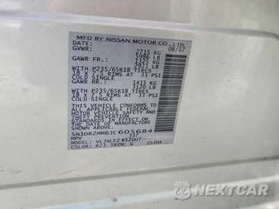 Zdjęcie 13 z 13 samochodu: 2018 NISSAN PATHFINDER SV VIN:5N1DR2MM6JC605684 - miniatura