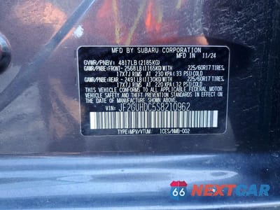 Zdjęcie 12 z 12 samochodu: 2025 SUBARU CROSSTREK PREMIUM VIN:JF2GUHDC5S8210962 - miniatura