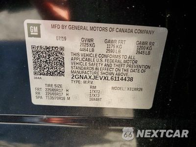 Zdjęcie 13 z 13 samochodu: 2020 CHEVROLET EQUINOX LT VIN:2GNAXJEVXL6114438 - miniatura