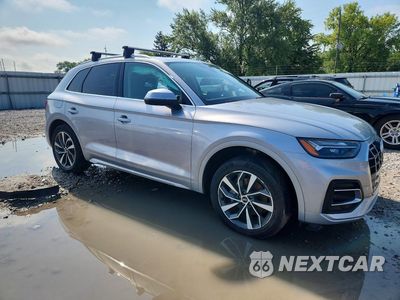 Czwarte zdjęcie samochodu z boku: 2021 AUDI Q5 PREMIUM PLUS VIN:WA1BAAFY9M2113829 - miniatura