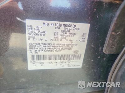 Zdjęcie 13 z 13 samochodu: 2016 FORD EDGE SEL VIN:2FMPK4J89GBC33254 - miniatura