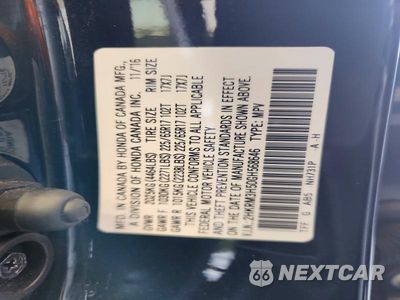 Zdjęcie 13 z 13 samochodu: 2016 HONDA CR-V EX VIN:2HKRM3H50GH568646 - miniatura