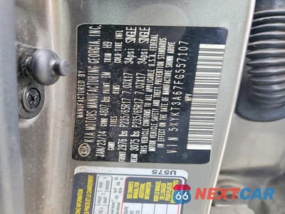 Zdjęcie 14 z 14 samochodu: 2015 KIA SORENTO LX VIN:5XYKT3A67FG557107 - miniatura