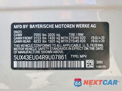 Zdjęcie 14 z 14 samochodu: 2024 BMW X5 XDRIVE50E VIN:5UX43EU04R9U07861 - miniatura
