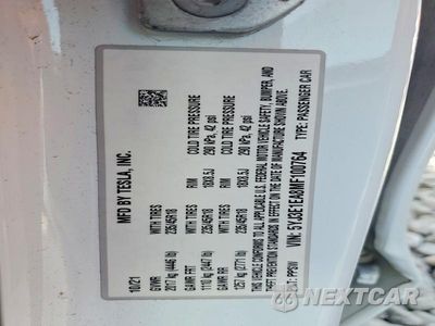 Zdjęcie 12 z 12 samochodu: 2021 TESLA MODEL 3 VIN:5YJ3E1EA8MF100764 - miniatura