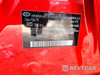 Zdjęcie 12 z 12 samochodu: 2020 HYUNDAI SONATA SEL VIN:5NPEF4JA3LH012847 - miniatura