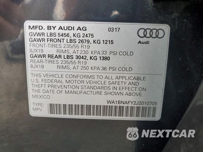 Zdjęcie 14 z 14 samochodu: 2018 AUDI Q5 PREMIUM PLUS VIN:WA1BNAFY2J2010705 - miniatura
