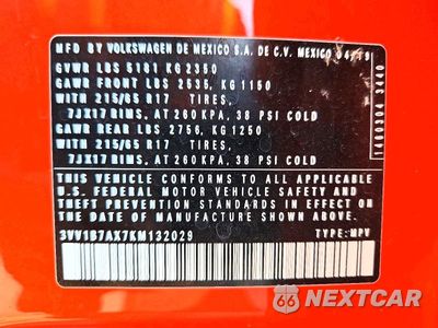 Zdjęcie 13 z 13 samochodu: 2019 VOLKSWAGEN TIGUAN S VIN:3VV1B7AX7KM132029 - miniatura