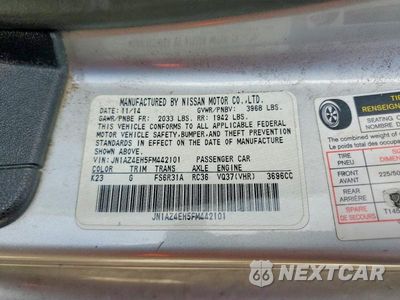 Zdjęcie 13 z 13 samochodu: 2015 NISSAN 370Z BASE VIN:JN1AZ4EH5FM442101 - miniatura