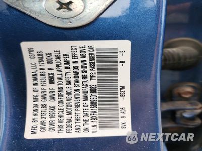 Zdjęcie 13 z 13 samochodu: 2009 HONDA CIVIC EX VIN:19XFA16889E018082 - miniatura