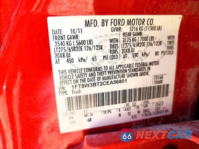Zdjęcie 13 z 13 samochodu: 2012 FORD F350 SUPER DUTY VIN:1FT8W3BT2CEA56801 - miniatura