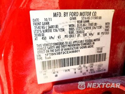 Zdjęcie 13 z 13 samochodu: 2012 FORD F350 SUPER DUTY VIN:1FT8W3BT2CEA56801 - miniatura