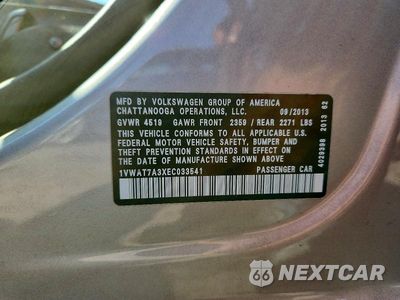 Zdjęcie 12 z 12 samochodu: 2014 VOLKSWAGEN PASSAT S VIN:1VWAT7A3XEC033541 - miniatura