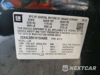 Zdjęcie 12 z 12 samochodu: 2017 CHEVROLET EQUINOX PREMIER VIN:2GNALDEK1H1504965 - miniatura