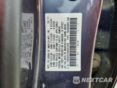 Zdjęcie 12 z 12 samochodu: 2013 HONDA ACCORD SPORT VIN:1HGCR2F52DA267899 - miniatura
