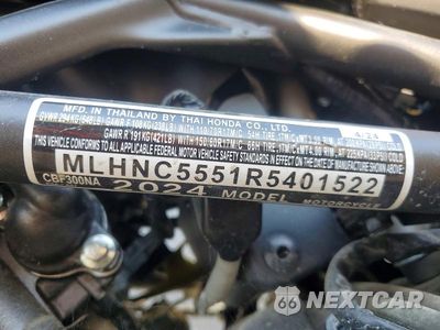 Zdjęcie 10 z 10 samochodu: 2024 HONDA CBF300 NA VIN:MLHNC5551R5401522 - miniatura