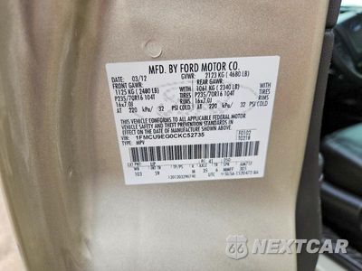 Zdjęcie 12 z 12 samochodu: 2012 FORD ESCAPE LIMITED VIN:1FMCU9EG0CKC52735 - miniatura