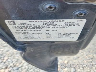 Zdjęcie 13 z 13 samochodu: 2003 CHEVROLET SILVERADO K1500 VIN:1GCEK19T13E331695 - miniatura