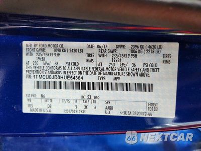 Zdjęcie 13 z 13 samochodu: 2017 FORD ESCAPE TITANIUM VIN:1FMCU0JD0HUE54364 - miniatura