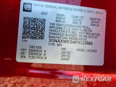 Zdjęcie 13 z 13 samochodu: 2023 CHEVROLET EQUINOX RS VIN:3GNAXWEG4PS122685 - miniatura