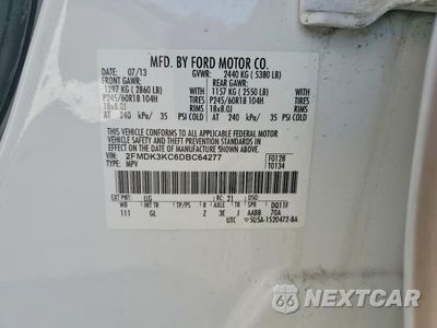 Zdjęcie 13 z 13 samochodu: 2013 FORD EDGE LIMITED VIN:2FMDK3KC6DBC64277 - miniatura