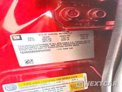 Zdjęcie 12 z 12 samochodu: 2010 BUICK LACROSSE CXL VIN:1G4GC5EG8AF245955 - miniatura